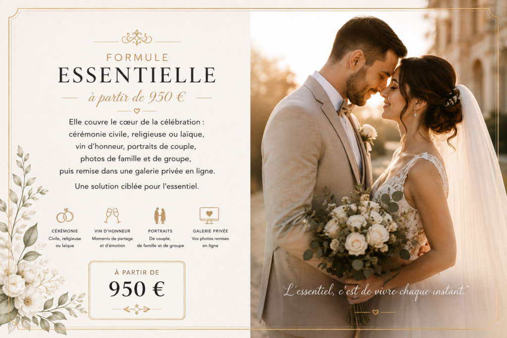 Collection mariage élégante et romantique proposée par Cécile