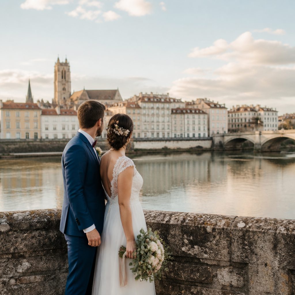 Photos de mariage entre Mâcon, la Saône et le Mâconnais
